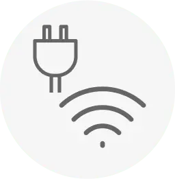 Wi-Fiと充電器のアイコン