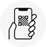スマホにQRコードがあるアイコン